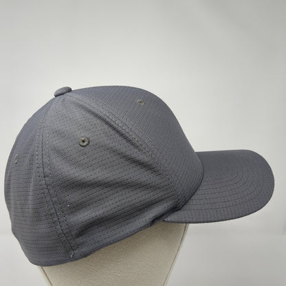 Browning Fitted Hat Gray S/M Flexfit Embroidered Vented Holes 6 Panel