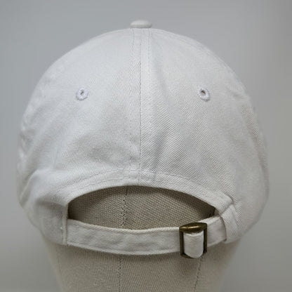 basecamp Baseball Cap White One Size Caymus Vineyards Embroidered Pink Leaf Hat