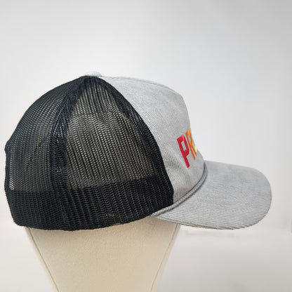 Richardson Trucker Hat Gray One Size Rainbow Prefunk Corduroy Mesh Rope Snapback