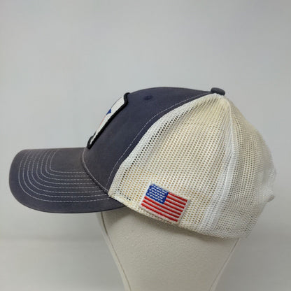 Outdoor Cap Men's Snapback Mesh Back Hat Blue White Embroidered Maverick Logo