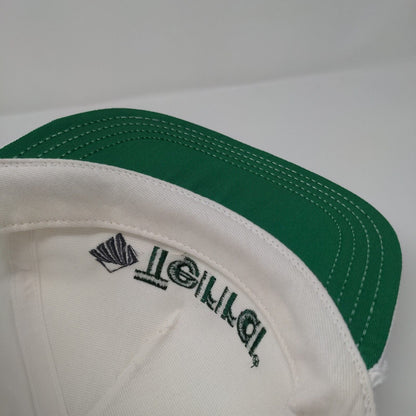 Terra Slideback Rope Hat White OSFA Leather Strap Adjustable Solid
