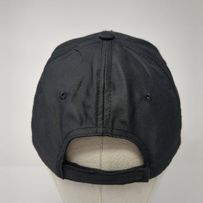 Image Solutions Strapback Hat Black One Size Adjustable Embroidered Logo