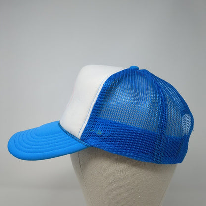 DS Snapback Trucker Hat Blue One Size Adjustable Mesh Back Rope Otto Polyester