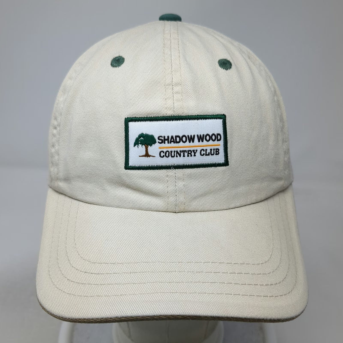Imperial Shadow Wood Country Club Golf Patch Baseball Cap Beige OSFM Hat Green