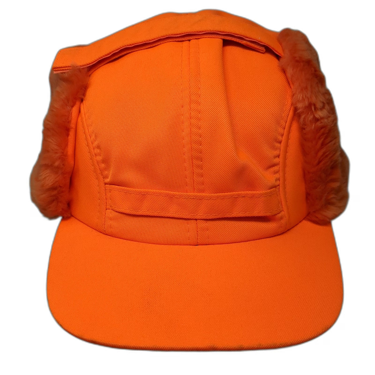 Outdoor Cap Trapper Cap Orange One Size Hat Faux Fur Ear Flaps Hunting Green