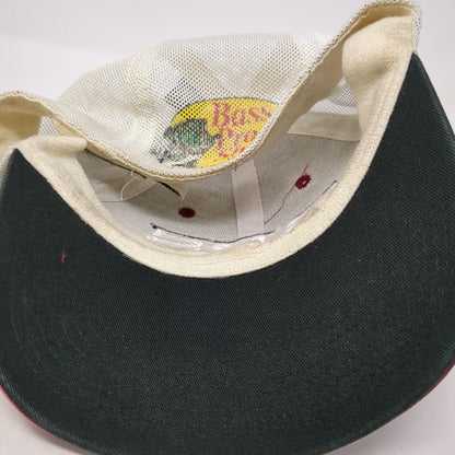 Bass Pro Shops Baseball Cap Red White One Size Mesh BPS Fish Logo Fishing Hat