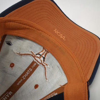 Texas Longhorns NCAA Zephyr Cap Blue L Stretch Fit Embroidered Hat Orange Brim