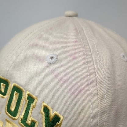 The Game Cal Poly Mustangs NCAA Golf Beige One Size Cap Slideback Embroidery