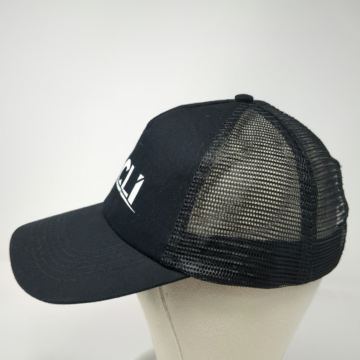 HitWear Trucker Hat Black One Size Mesh Back Snapback DCLI Graphic Logo Cap