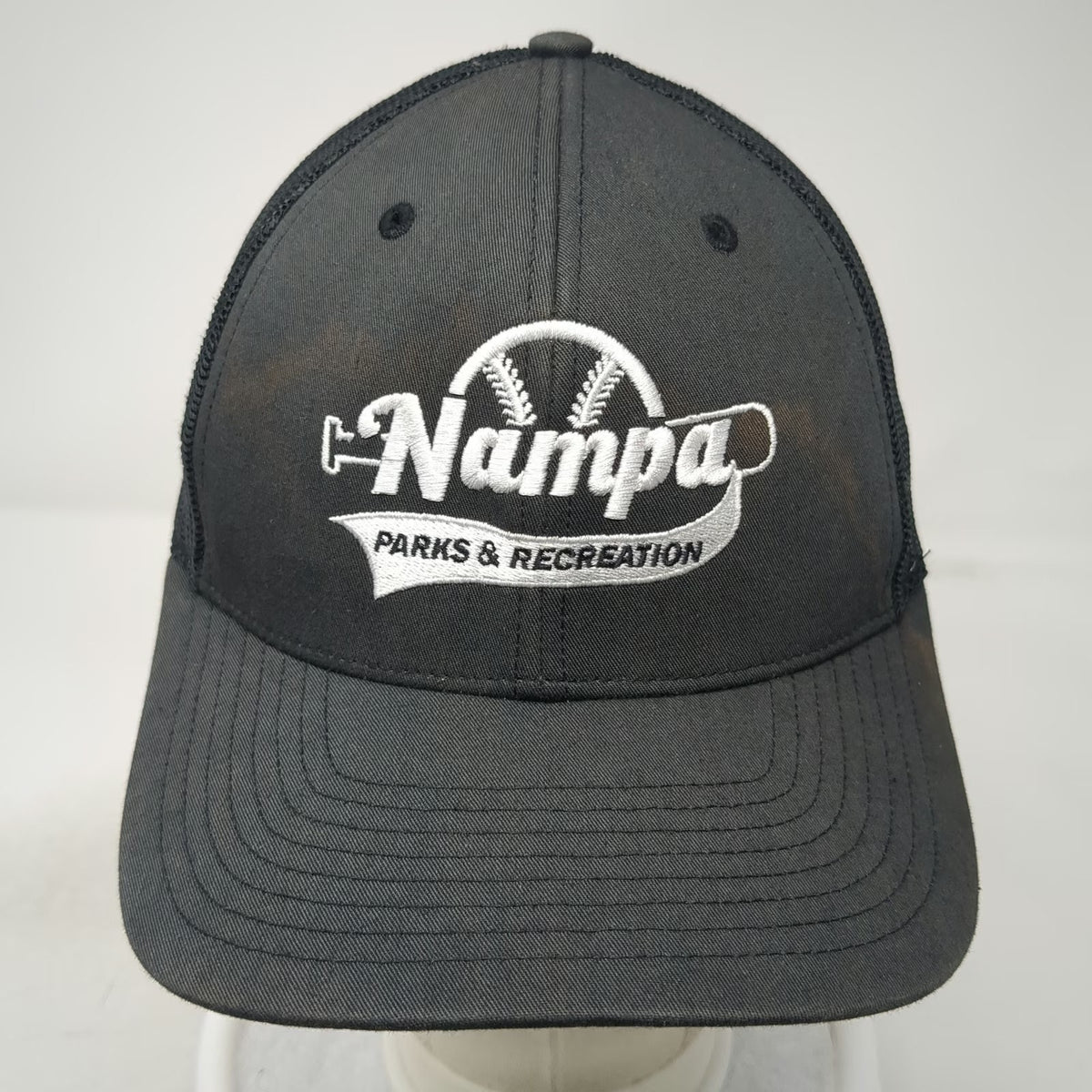 Richardson Trucker Hat Gray S Nampa Parks & Recreation Baseball Snapback Mesh