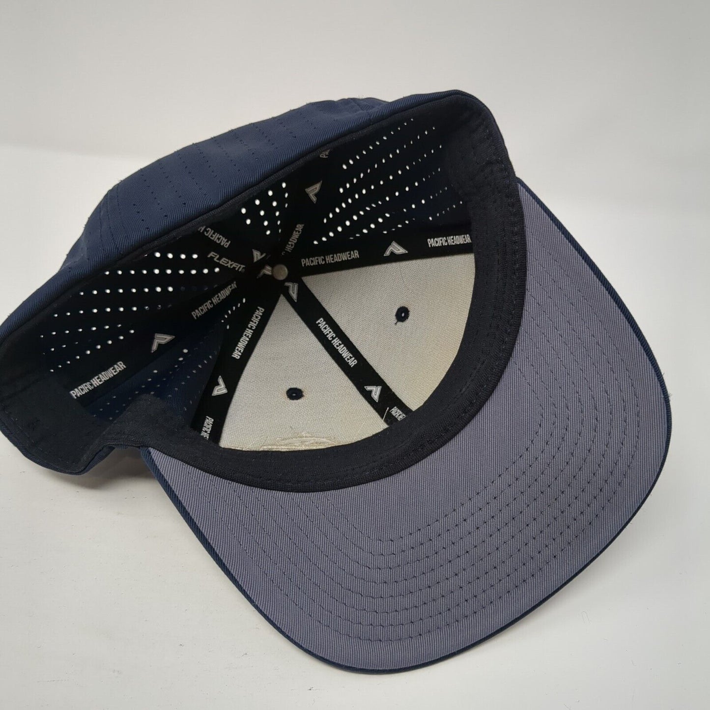 Uncharted Recreation Fitted Hat Blue S/M Embroidered Style 474F Pacific Headwear