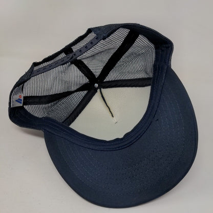 Salty Snapback Mesh Back Trucker Hat Blue OSFA Solid Adjustable HG