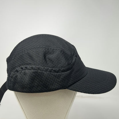 Nike Baseball Cap Black 5 Panel Mesh Breathable Strapback Swoosh Hat Vintage