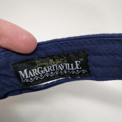Margaritaville Visor Blue One Size Cancun Chill 1977 Woven Straw Brim Palm Hat