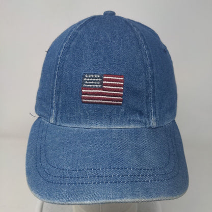 American Flag Slideback Hat Blue One Size Embroidered Adjustable Arlin