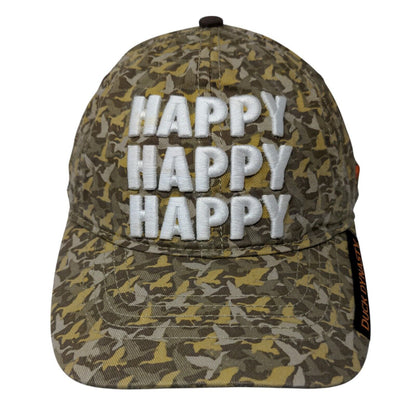 Happy Duck Dynasty Slideback Hat Camouflage OSFM Adjustable 6 Panel Cotton