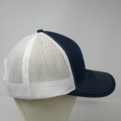 Richardson 112 Trucker Hat Blue White One Size Colombo Logo Mesh Snapback