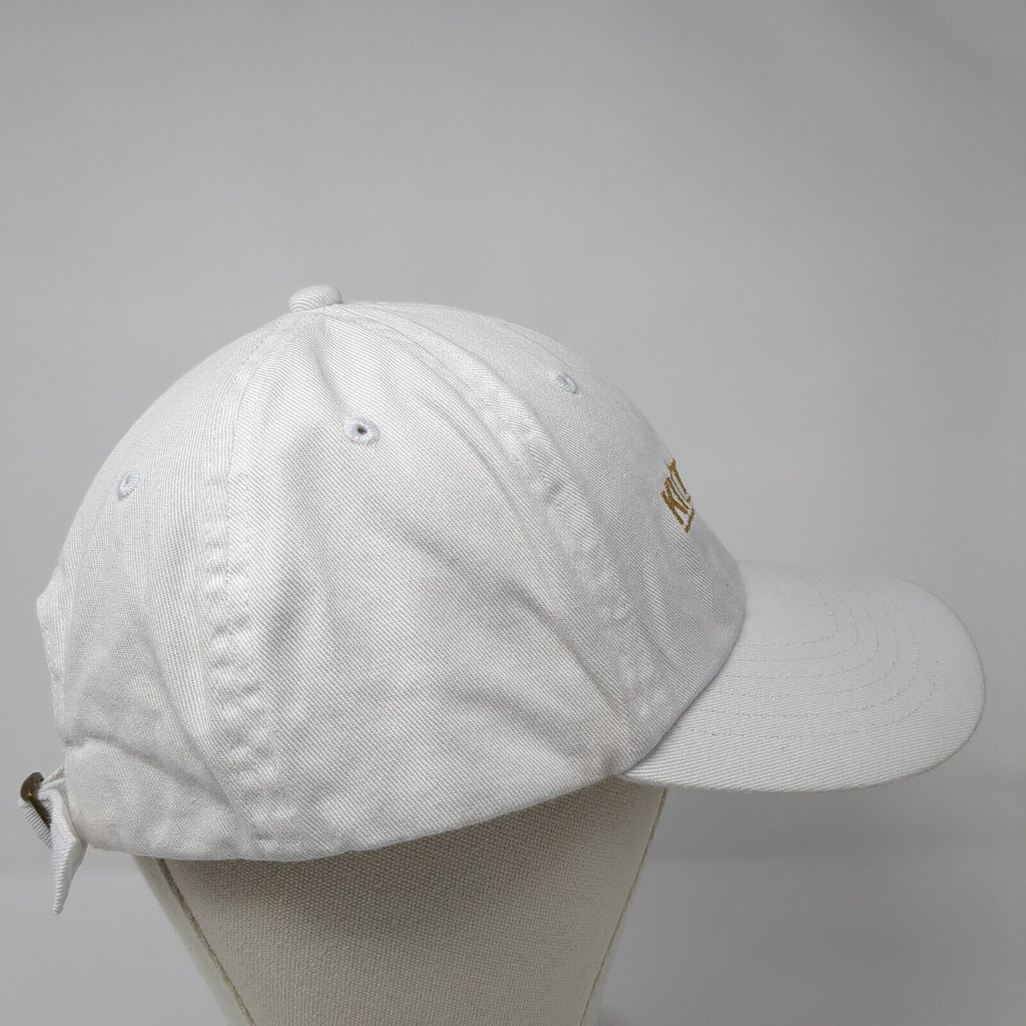 Kittenish Slideback Hat White One Size Adjustable Embroidered 6 Panel