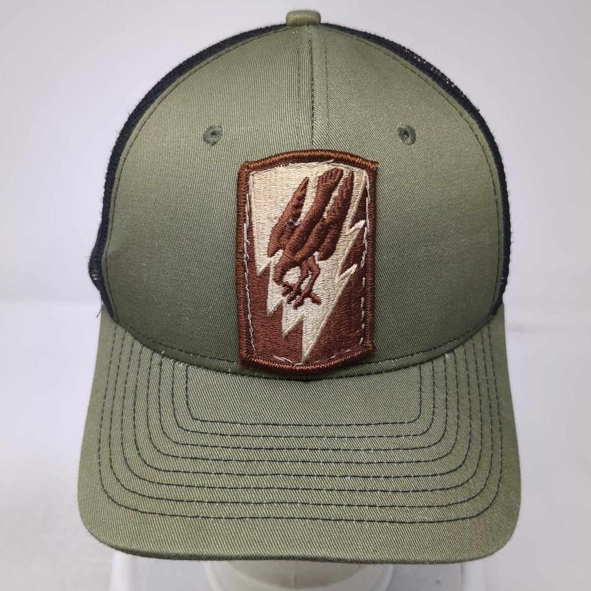 NV Caps Trucker Hat Green One Size 101st Airborne Screaming Eagle Mesh Snapback