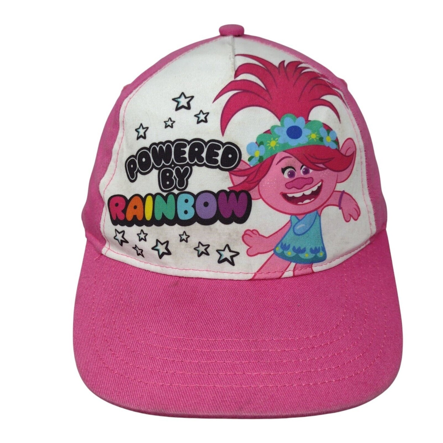 Powered By Rainbow Strapback Hat Pink OSFM Trolls World Tour Dreamworks