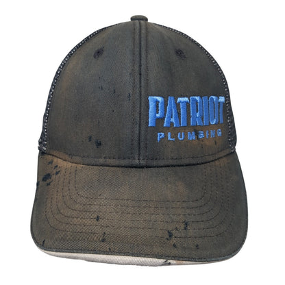 Patriot Plumbing Snapback Trucker Hat Black OS Adjustable Mesh Port Authority
