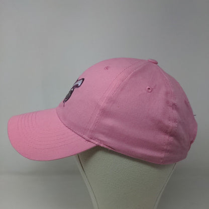 Unbranded Women's Strapback Hat Pink Size 58CM Embroidered Crab Claw Bat Logo