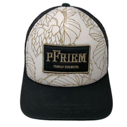 Pistil Trucker Hat White One Size Mesh Snapback pFriem Family Brewers Hops Logo