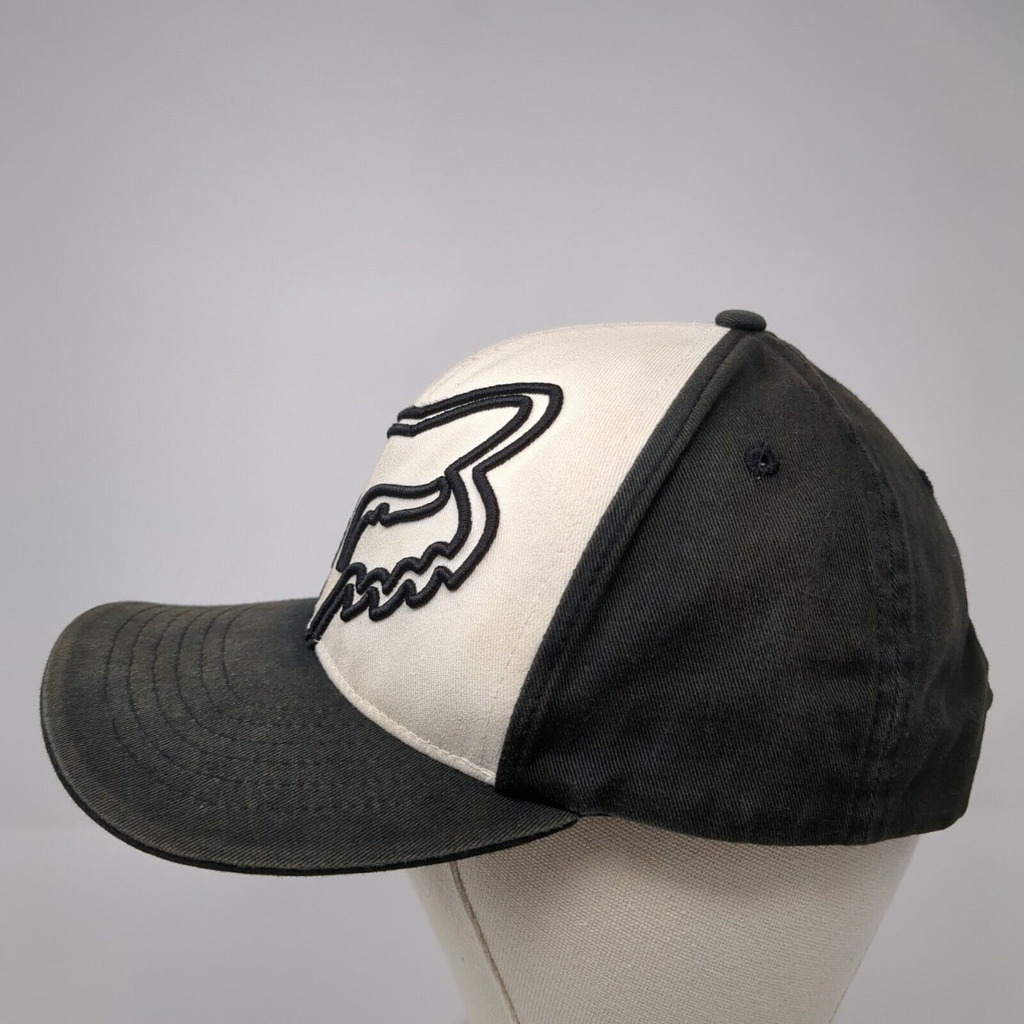 Fox Head Snapback Hat Black One Size Adjustable 6 Panel Colorblock