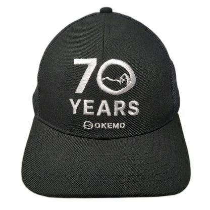 Vail Resorts Trucker Hat Black One Size Okemo 70 Years Staff Pepsi Vermont Logo