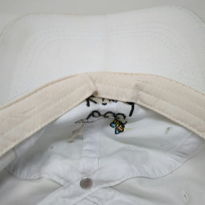 Baseball Cap White One Size Bee Kind Embroidered Honey Bee Nature Slideback Hat