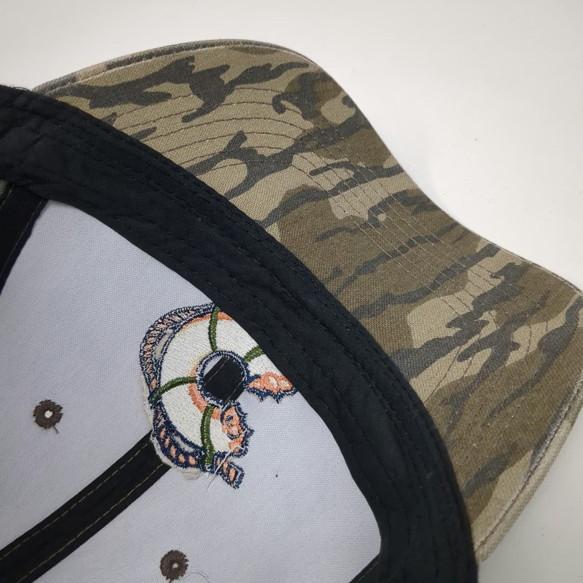 Outdoor Cap Snapback Green One Size Camo Kelli's Catering Fish Logo Hat