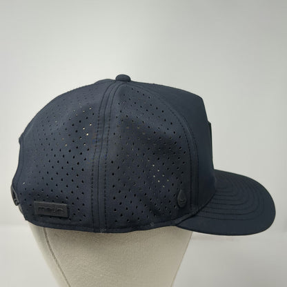 Melin Trucker Hat Black L Hydro Odysea Snapback Perforated Logo Patch