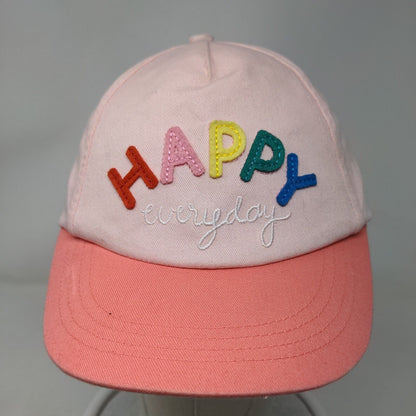 Happy Everyday Kids Strapback Hat Pink 4-8 Years Adjustable Embroidered H&M