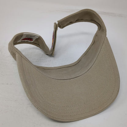 Captain Travel Arizona State Visor Beige One Size Cotton Strapback Logo Hat