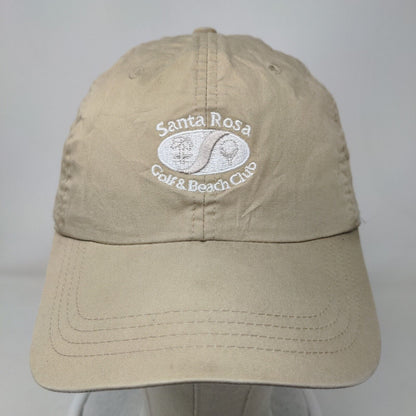 Santa Rosa Golf & Beach Club Strapback Hat Tan One Size Adjustable Classic Cut