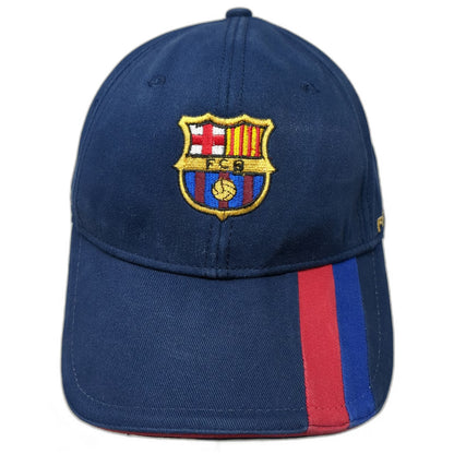 FC Barcelona Soccer Blue One Size Crest Stripes Strapback 1899 Official Cap Hat