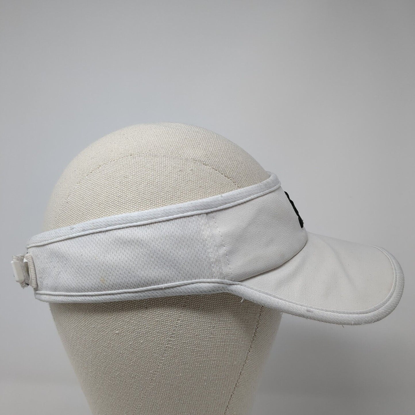 Adidas Adizero Strapback Sun Visor Hat White One Size Adjustable Embroidered