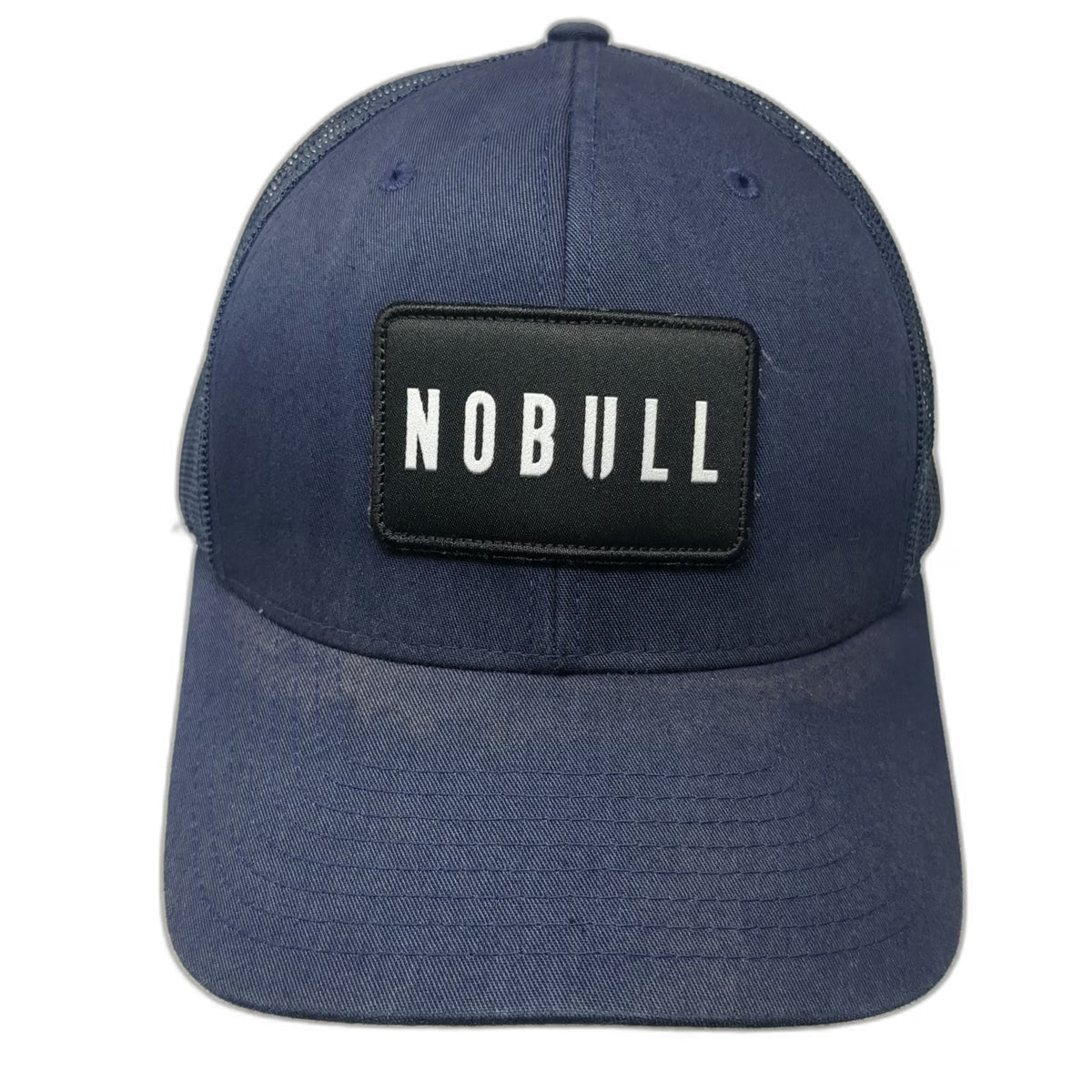 NOBULL Trucker Hat Blue Black White One Size Mesh Snapback Patch Logo Cotton