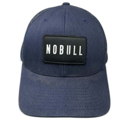 NOBULL Trucker Hat Blue Black White One Size Mesh Snapback Patch Logo Cotton