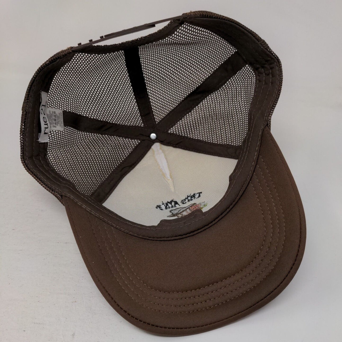 This Aint My First Rodeo Snapback Mesh Back Trucker Hat Brown OSFM Rue21