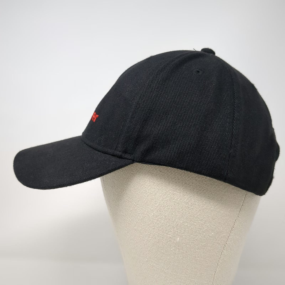 Fred Meyer Logo Black Baseball Cap One Size Slideback Strap Hat Retail Promo