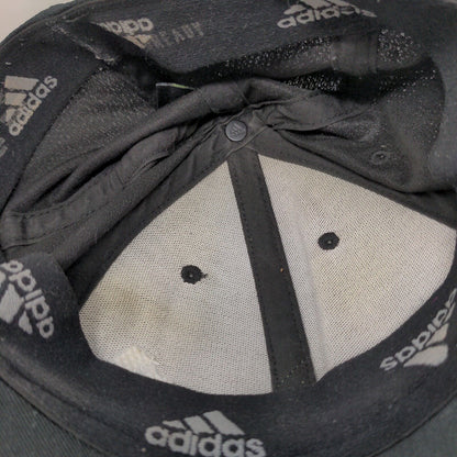 Adidas 3 Stripes Fitted Hat Black Small/Medium Aeroready Embroidered