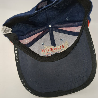 Redneck Rebel Flag Strapback Hat Blue One Size Adjustable Embroidered 8 Panel
