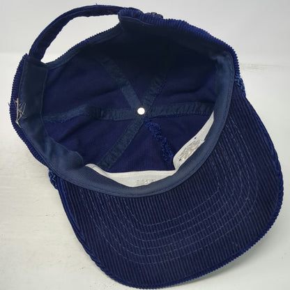 Miller's Blue Ribbon Beef Hat Trucker Blue OSFM Corduroy Rope Brim Adjustable