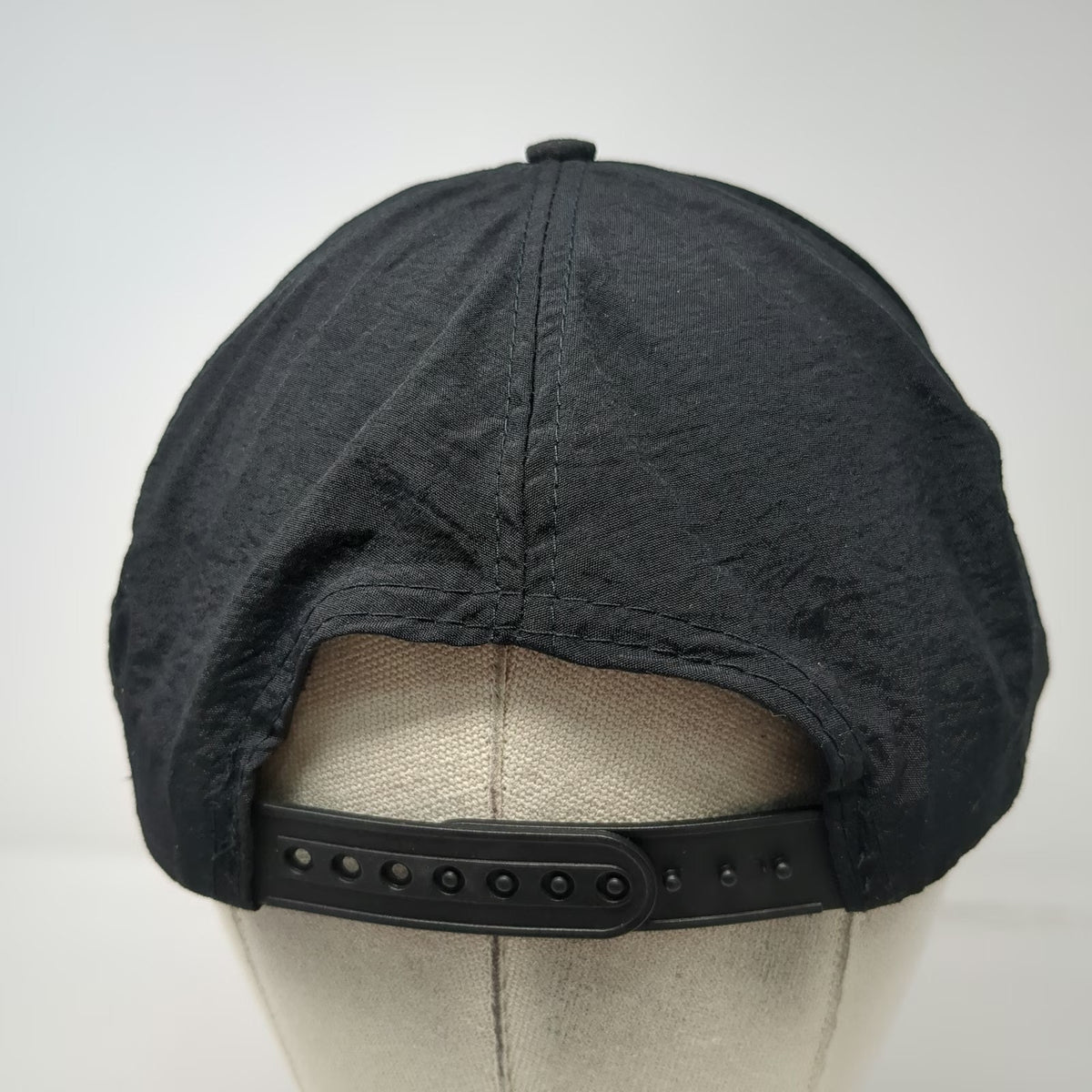 The Sportsman 5 Panel Hat Black Red Magnatude Snapback Rope Nylon Vintage