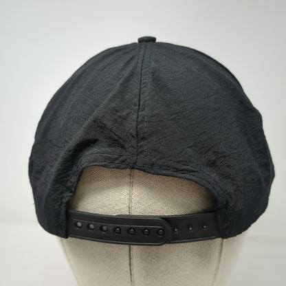 The Sportsman 5 Panel Hat Black Red Magnatude Snapback Rope Nylon Vintage