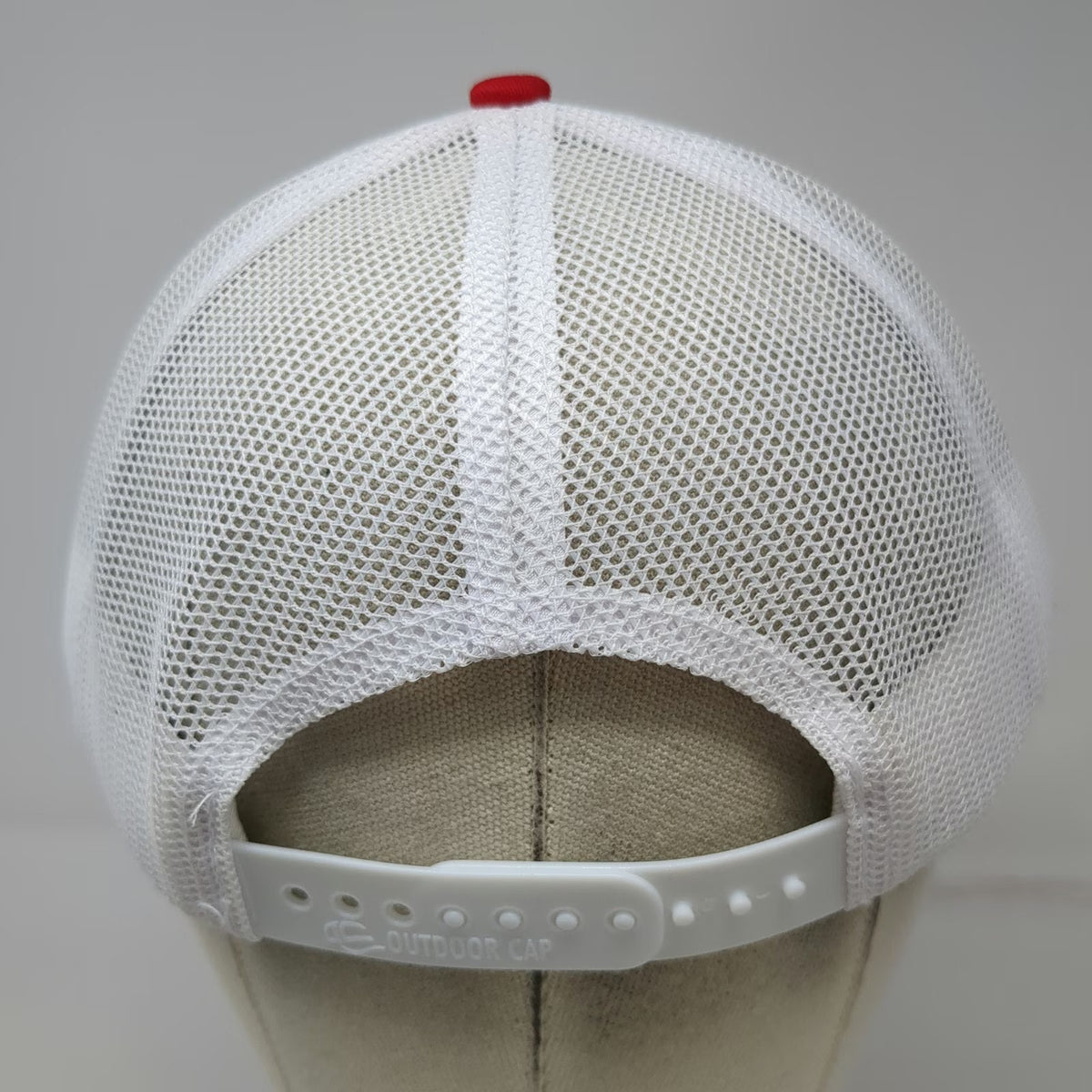 Outdoor Cap Trucker Hat Red White Gray One Size Mesh Snapback Firefighter Pierce