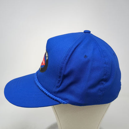 Yupoong 5 Panel Blue One Size Hat Snowy Range Railroad Route Snapback Rope