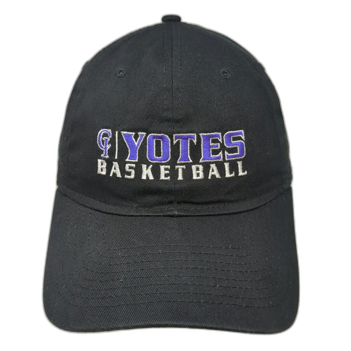 New Era Baseball Cap Black OSFM Hat College of Idaho Yotes Basketball Adjustable