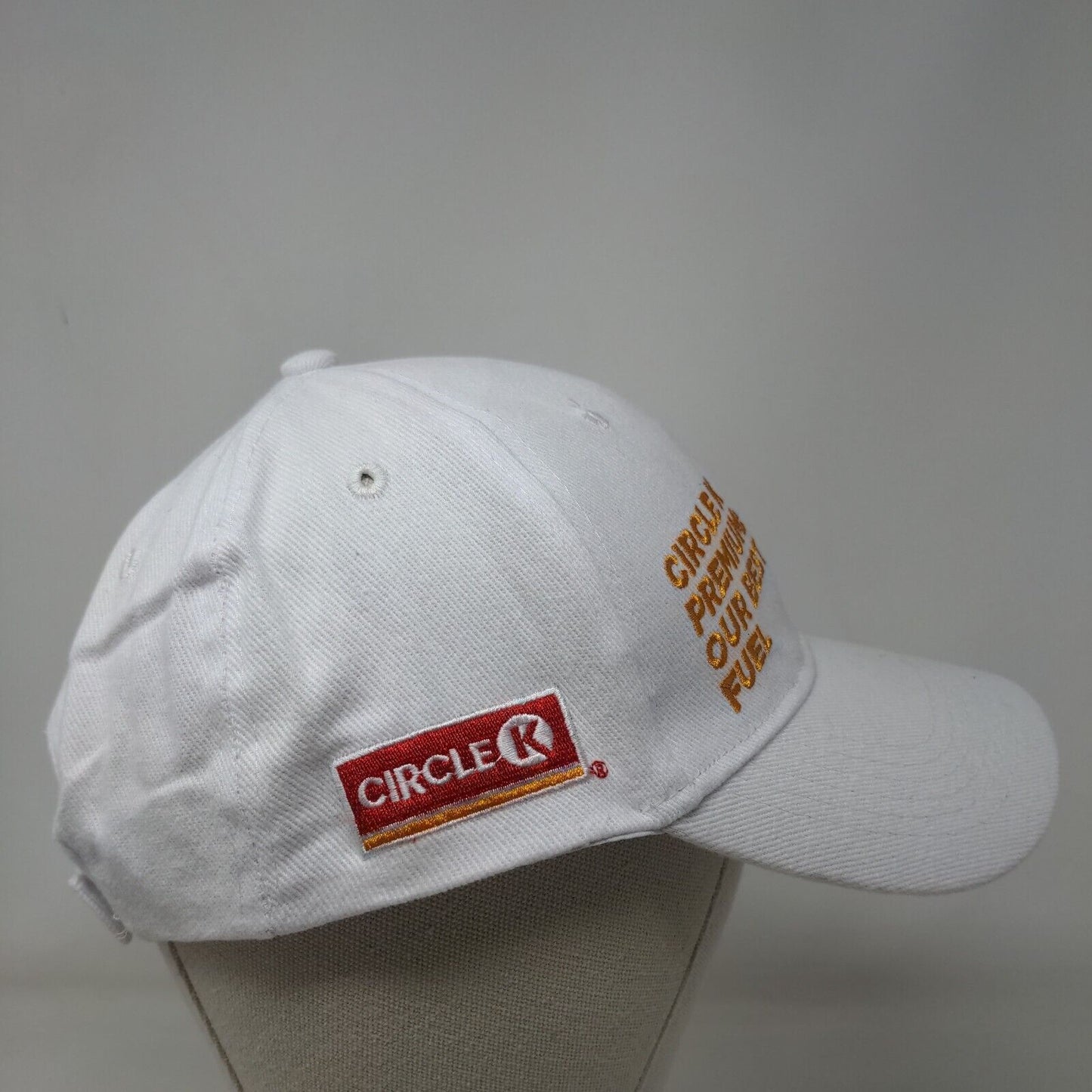 Circle K Premium Our Best Fuel Strapback Hat White One Size Embroidered